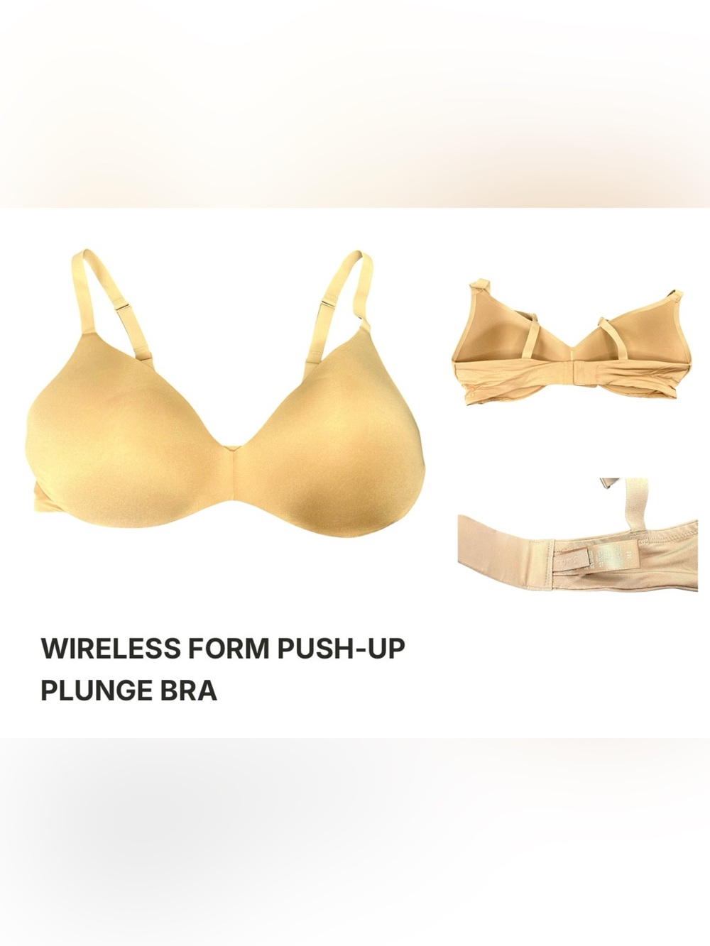SKIMS Wireless Form Push-Up Plunge Bra in Nude